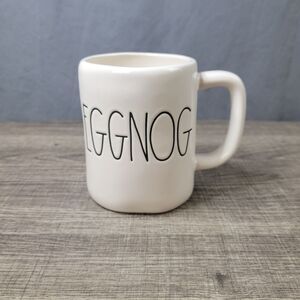 Rae Dunn Artisan Collection Farmhouse‎ White Ceramic Eggnog Christmas Mug